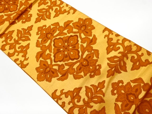 リサイクル　花菱模様織出し袋帯